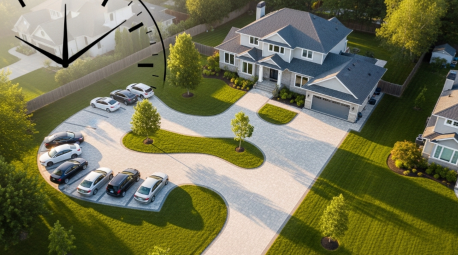 A Smarter Driveway Shape Makes a Big Difference Over Time