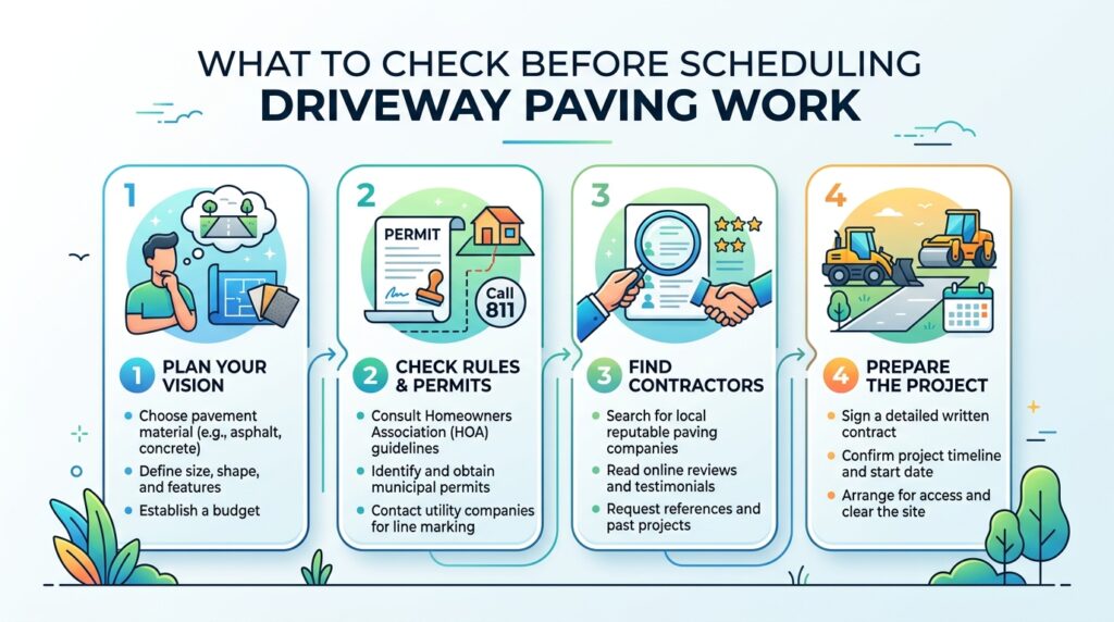 What to Check Before Scheduling Driveway Paving Work