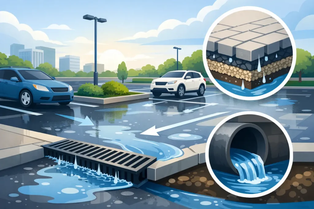 Parking Lot Drainage Solutions That Last