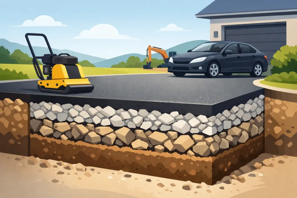 Stone Base for Asphalt Driveway: What Matters