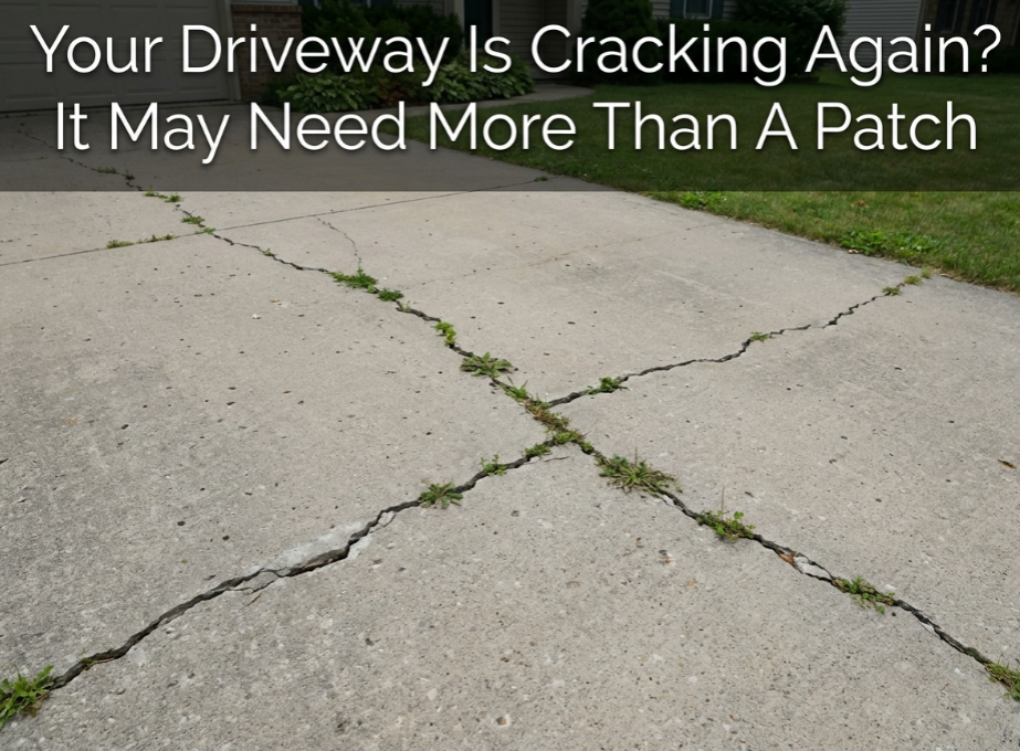 Your Driveway Is Cracking Again It May Need More Than A Patch